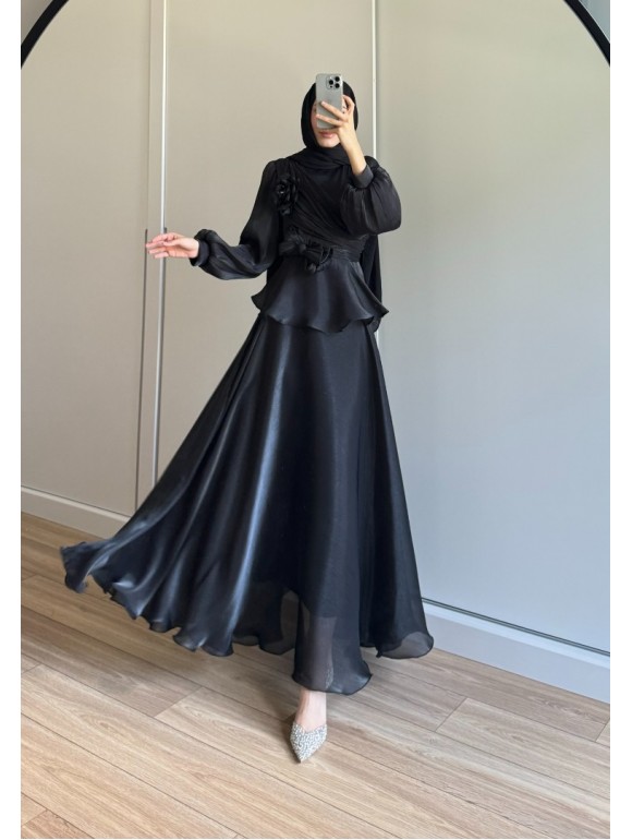 LENORA ELBİSE SİYAH