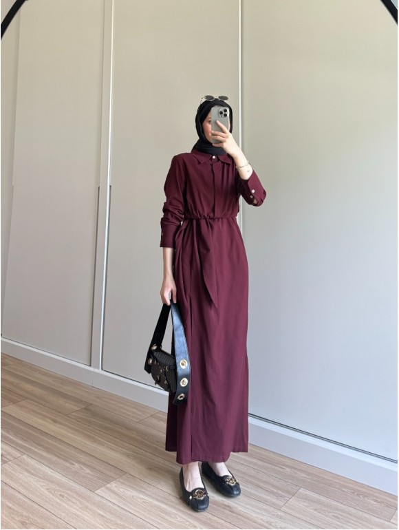 KETY ELBİSE BORDO