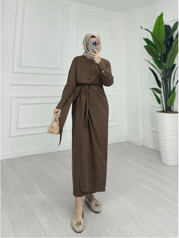 KETY ELBİSE ACI KAHVE