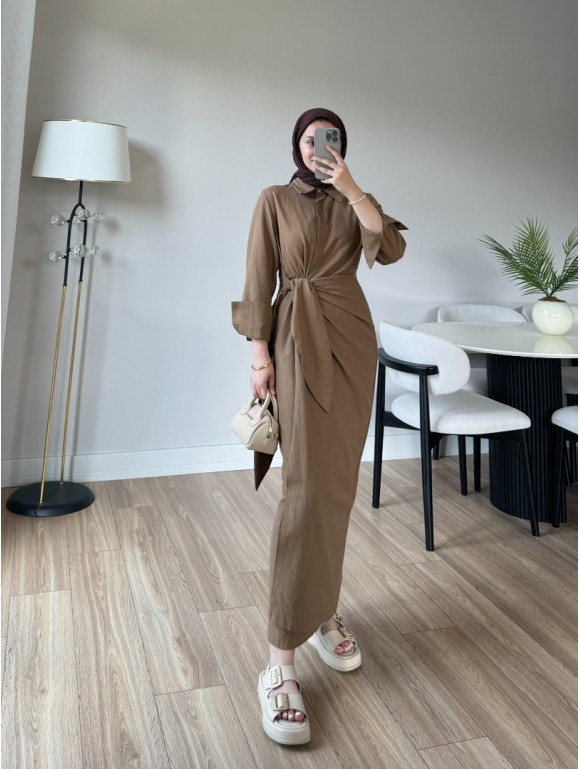 KETY ELBİSE KAHVE