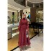 NAZZY ELBİSE BORDO
