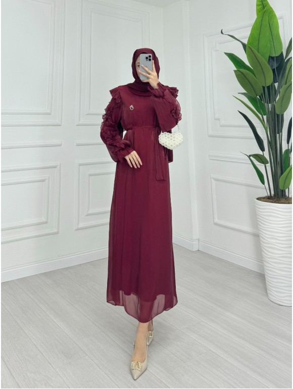 FİNKY ELBİSE BORDO