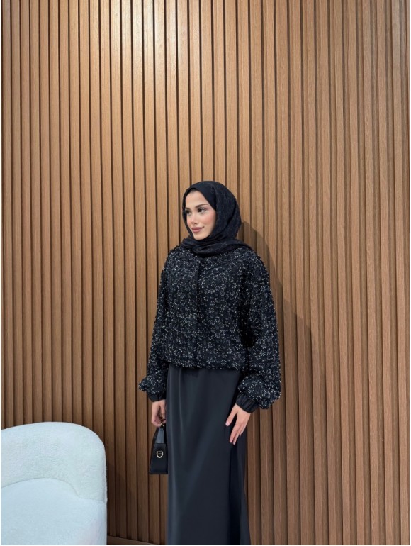 MİLANO SATEN CEKET SİYAH