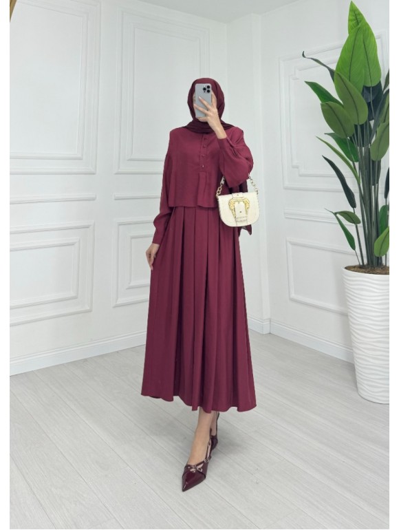 RABER ETEKLİ TAKIM BORDO