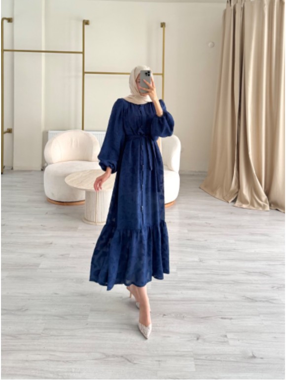 SUARO ELBİSE LACİVERT