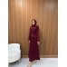 DİAMORE ELBİSE BORDO