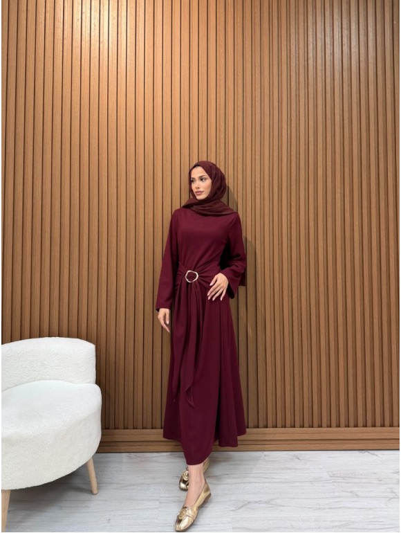 DİAMORE ELBİSE BORDO