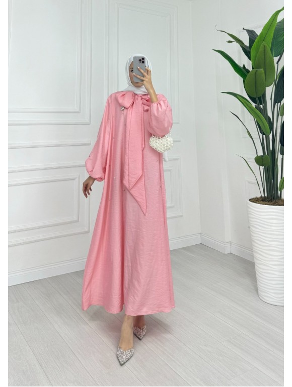 AHLAS ELBİSE PEMBE