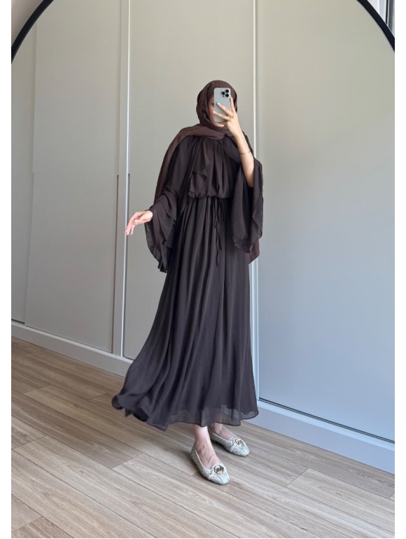 AMANDA ELBİSE KAHVE