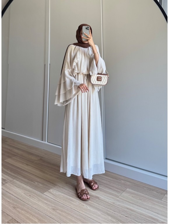 AMANDA ELBİSE BEJ
