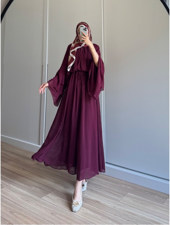 AMANDA ELBİSE BORDO