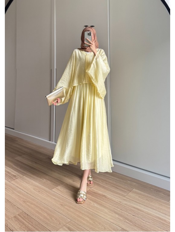 PAİGE ETEKLİ TAKIM BUTTER YELLOW