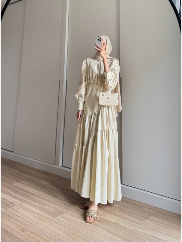 GRACE ELBİSE BEJ