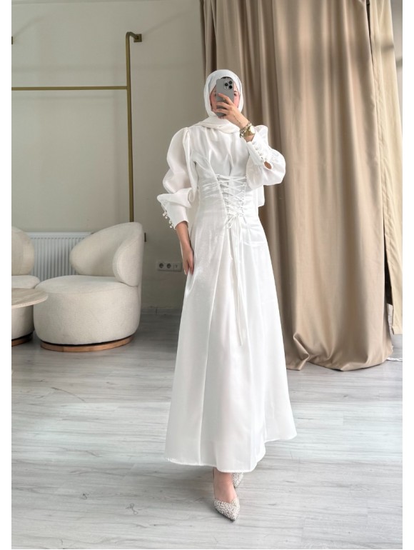 LADY ELBİSE BEYAZ