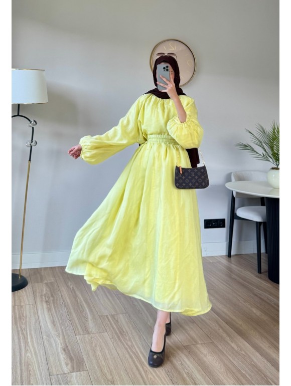SANDY ETEKLİ TAKIM BUTTER YELLOW