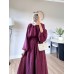 SANDY ETEKLİ TAKIM BORDO
