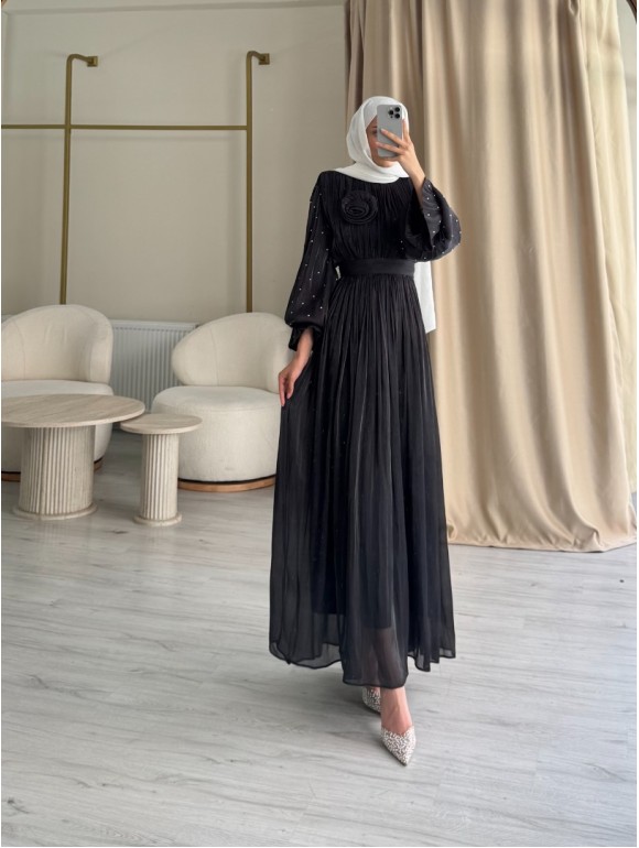 IRENE ELBİSE SİYAH
