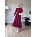 DİNA ELBİSE BORDO