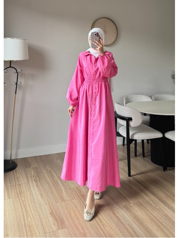 BYMEN ELBİSE PEMBE