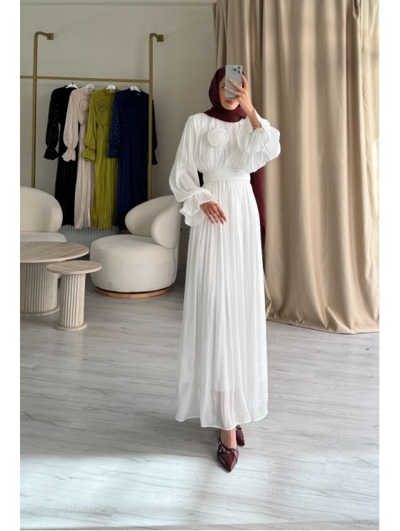 IRENE ELBİSE BEYAZ