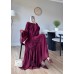 ASEL ELBİSE BORDO