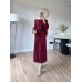 TASHA ETEKLİ TAKIM BORDO