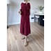 TASHA ETEKLİ TAKIM BORDO