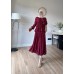 TASHA ETEKLİ TAKIM BORDO